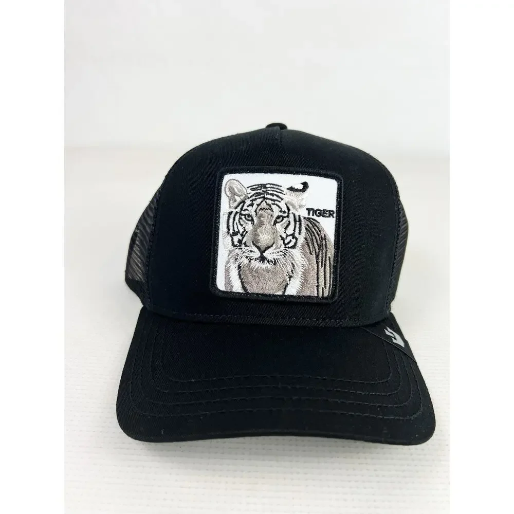 Goorin Bros The Farm The White Tiger Black Trucker Hat - New With Tag
